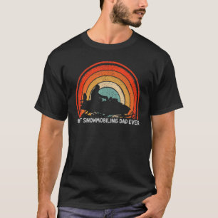Mens Retro Style Vintage Best Snowmobiling Dad Eve T-Shirt