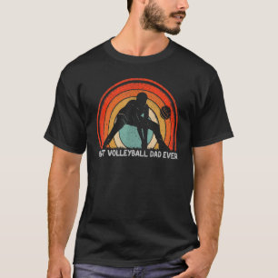 Mens Retro Style Vintage Best Volleyball Dad Ever  T-Shirt