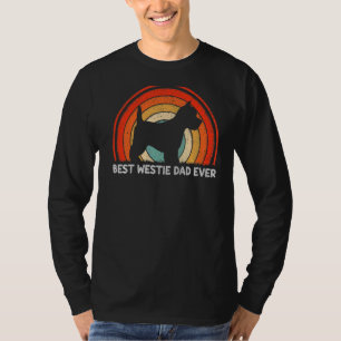 Mens Retro Style Vintage Best Westie Dad Ever Fath T-Shirt