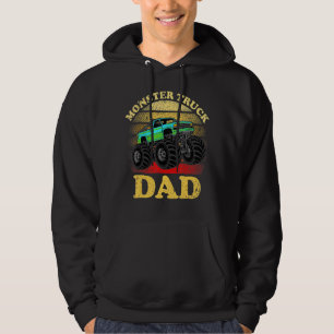 Mens Retro Style Vintage Monster Truck Dad Father' Hoodie