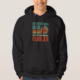 Mens Retro Style Vintage Racquetball Dad Father's Hoodie
