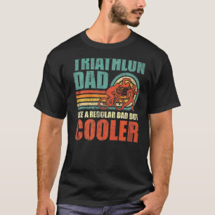 Mens Retro Style Vintage Triathlon Dad Father's Da T-Shirt