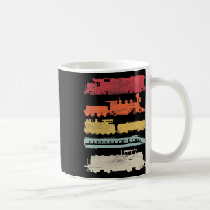 Mens Retro Trains Lovers Vintage Railroad Train Ch Coffee Mug