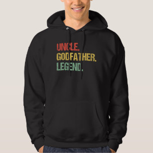 Mens Retro Uncle Godfather Legend For Favourite Un Hoodie
