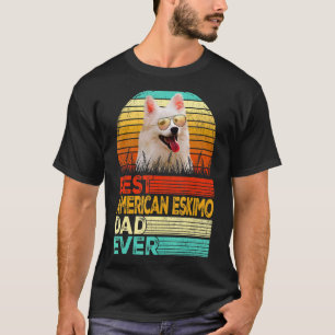 Mens Retro Vintage Best American Eskimo Dad Ever F T-Shirt