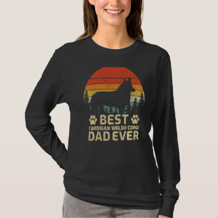 Mens Retro Vintage Best Cardigan Welsh Corgi Dad E T-Shirt