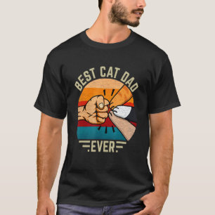 Mens Retro Vintage Best Cat Dad Ever_2 T-Shirt
