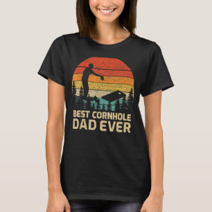 Mens Retro Vintage Best Cornhole Dad Ever Father's T-Shirt