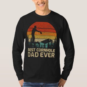 Mens Retro Vintage Best Cornhole Dad Ever Father's T-Shirt
