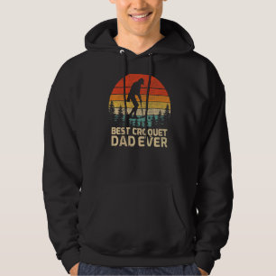 Mens Retro Vintage Best Croquet Dad Ever Father's Hoodie