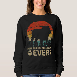Mens Retro Vintage Best English Bulldog Dad Ever F Sweatshirt