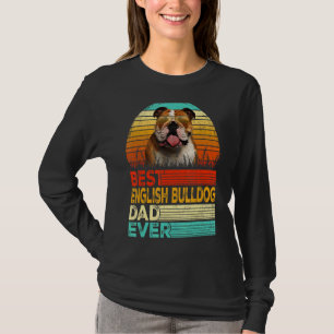 Mens Retro Vintage Best English Bulldog Dad Ever F T-Shirt