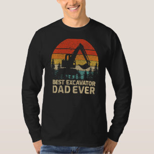 Mens Retro Vintage Best Excavator Dad Ever Father' T-Shirt