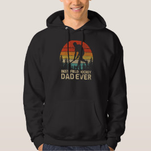 Mens Retro Vintage Best Field Hockey Dad Ever Fath Hoodie