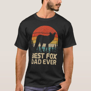 Mens Retro Vintage Best Fox Dad Ever Father's Day T-Shirt