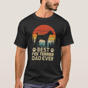 Mens Retro Vintage Best Fox Terrier Dad Ever Fathe T-Shirt