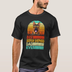 Mens Retro Vintage Best German Shepherd Dad Ever F T-Shirt