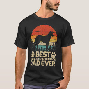Mens Retro Vintage Best German Shepherd Dad Ever F T-Shirt