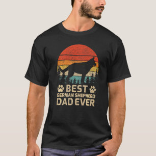 Mens Retro Vintage Best German Shepherd Dad Ever F T-Shirt