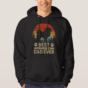 Mens Retro Vintage Best Japanese Chin Dad Ever Fat Hoodie