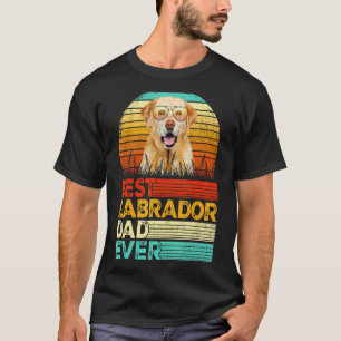 Mens Retro Vintage Best Labrador Dad Ever Fathers  T-Shirt