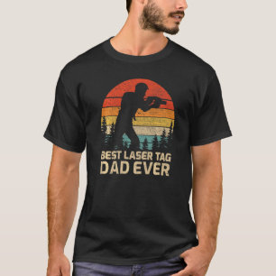 Mens Retro Vintage Best Laser Tag Dad Ever Father' T-Shirt