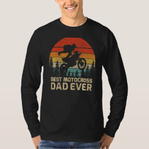 Mens Retro Vintage Best Motocross Dad Ever Father' T-Shirt