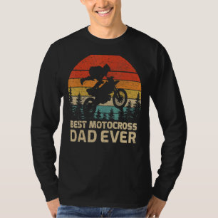 Mens Retro Vintage Best Motocross Dad Ever Father' T-Shirt