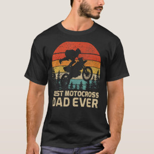 Mens Retro Vintage Best Motocross Dad Ever Father' T-Shirt