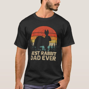 Mens Retro Vintage Best Rabbit Dad Ever Father s D T-Shirt
