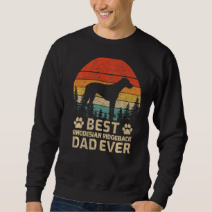 Mens Retro Vintage Best Rhodesian Ridgeback Dad Ev Sweatshirt