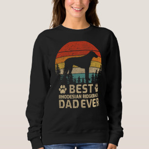 Mens Retro Vintage Best Rhodesian Ridgeback Dad Ev Sweatshirt