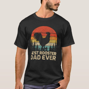 Mens Retro Vintage Best Rooster Dad Ever Father s T-Shirt