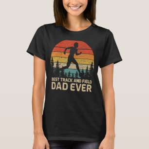 Mens Retro Vintage Best Track And Field Dad Ever F T-Shirt