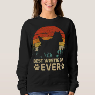 Mens Retro Vintage Best Westie Dad Ever Father's D Sweatshirt