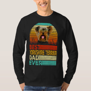 Mens Retro Vintage Best Yorkshire Terrier Dad Ever T-Shirt