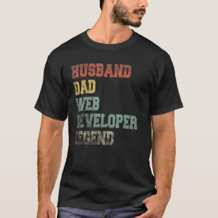 Mens Retro Vintage Husband Dad Web Developer Legen T-Shirt
