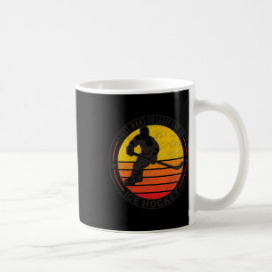 Mens Retro Vintage Ice Hockey Funny Hockey Player Coffee Mug