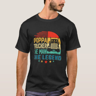 Mens Retro Vintage Poppa Trucker The Man The Legen T-Shirt