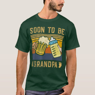 Mens Retro Vintage Soon to be Grandpa Est T-Shirt