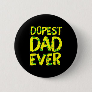 Mens Retro Vintage St Dad Ever Funny Father's Day  6 Cm Round Badge