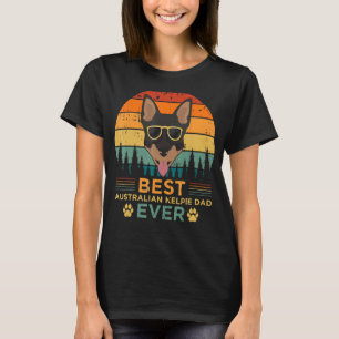 Mens Retro Vintage Sunset Best Australian Kelpie D T-Shirt