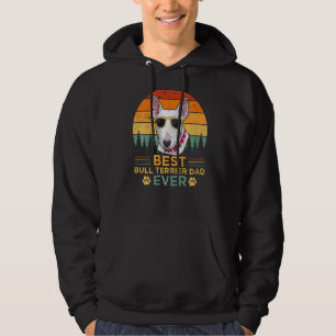 Mens Retro Vintage Sunset Best Bull Terrier Dad Fa Hoodie
