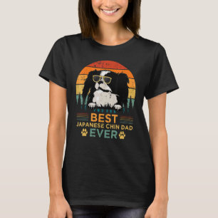 Mens Retro Vintage Sunset Best Japanese Chin Dad F T-Shirt