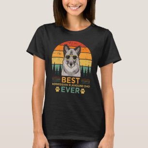 Mens Retro Vintage Sunset Best Norwegian Elkhound T-Shirt