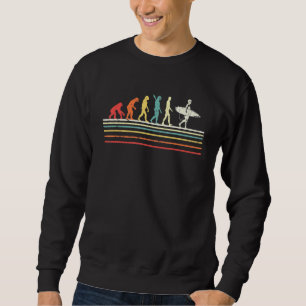 Mens Retro Vintage Surfing Evolution Surfer Surf P Sweatshirt