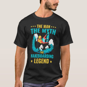 Mens Retro Wakeboard Water Sport Born To Wake 1 T-Shirt