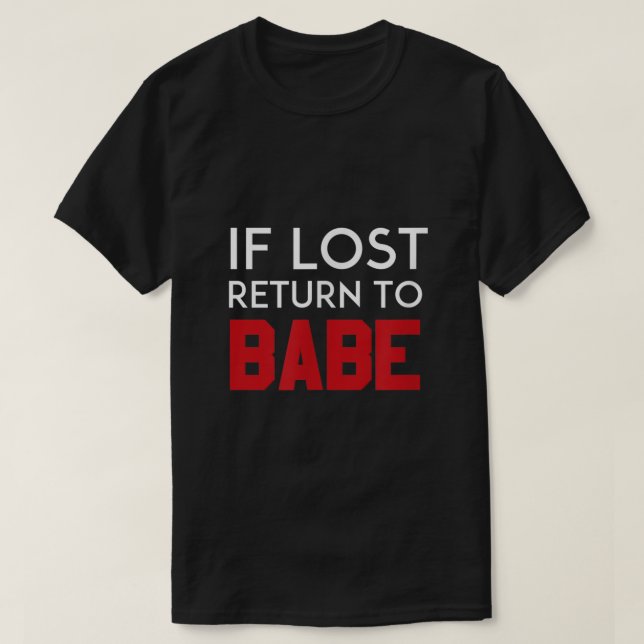 Mens Return to Babe Matching Couple Shirts  His an (Design Front)