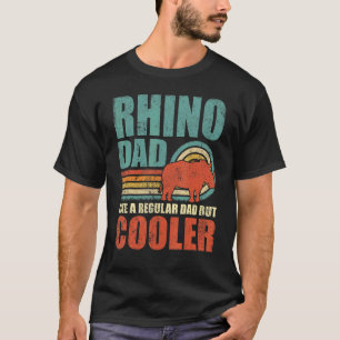 Mens Rhino Dad Like A Regular Dad But Cooler Fath T-Shirt
