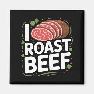 Mens Roast Beef Bbq Meat Lover Butcher Chef Humour Magnet